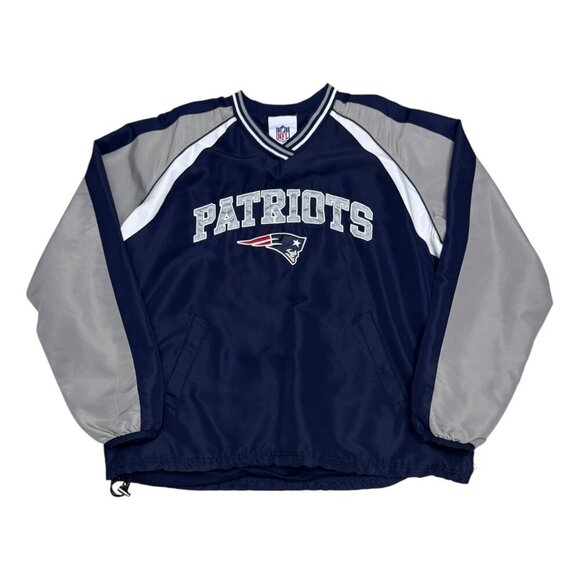 NEW ENGLAND PATRIOTS NFL Lightweight Football Boston Bomber Windbreaker Jacket L - Picture 1 of 5